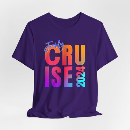 Family Cruise  2024, Adult, Unisex Jersey Short Sleeve Tee, Express Delivery available