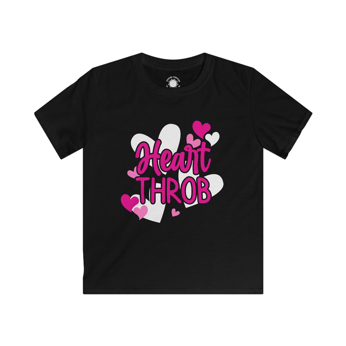 Heart Throb Valentine's Kids Softstyle Tee, Youth T-Shirt, Children's Valentine Shirt, Love Heart Design, Cute Valentine Gift