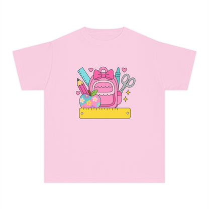 Personalized Cute Back To School Youth Tee, Personalized Girl Shirt, Kids Graphic Tee, Student Shirt