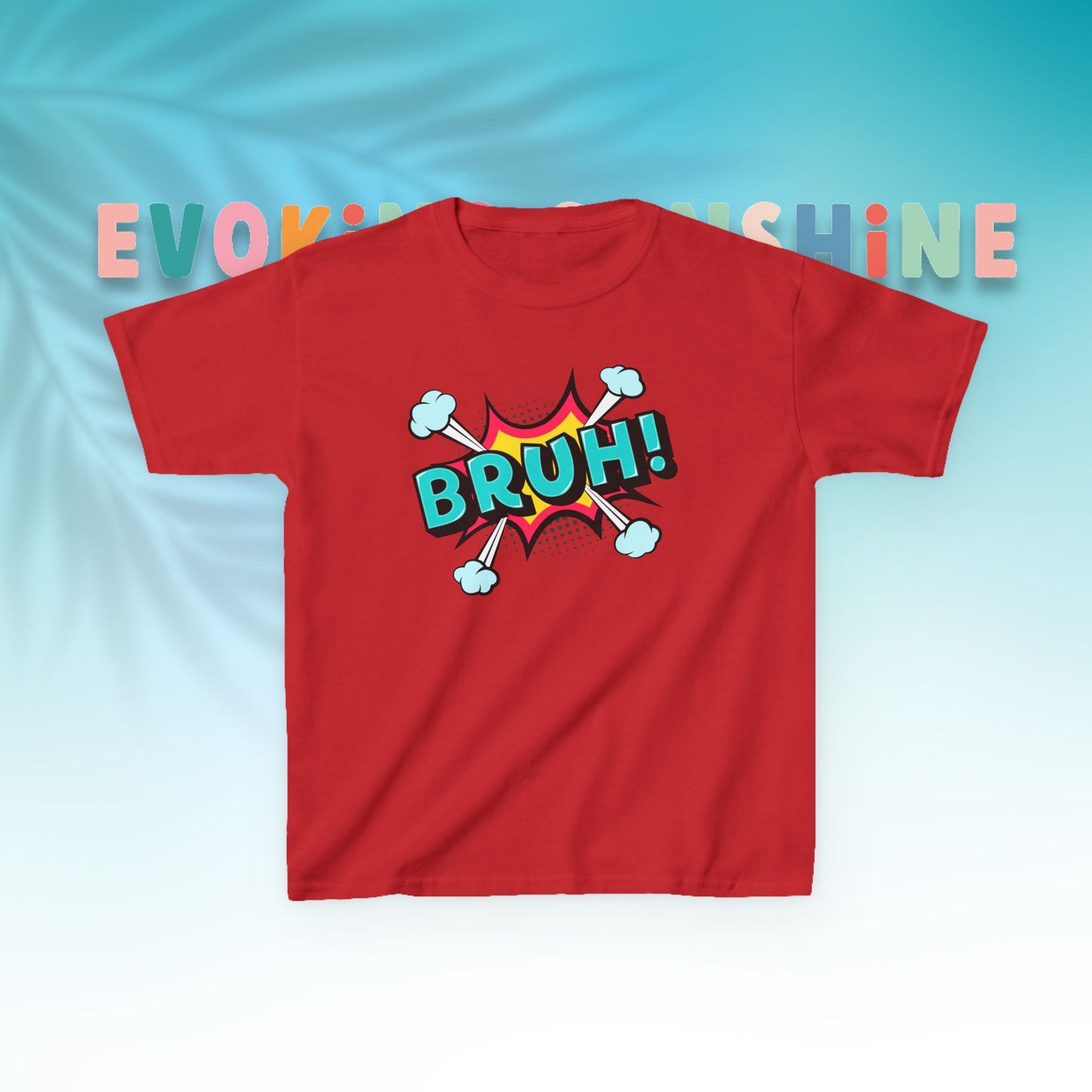 Fun Kids Graphic Tee - BRUH! Comic Style Shirt, Youth Apparel, Gift for Boys, Streetwear, Summer Vibes, Birthday, Everyday Wear