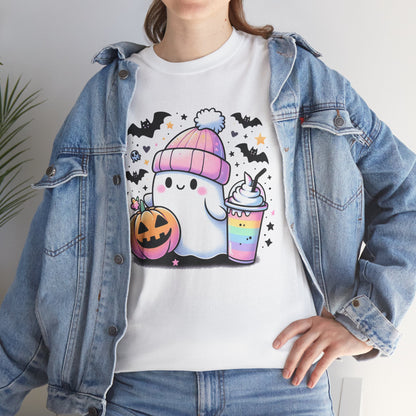 Pretty in Pastel - Cute Ghost - Halloween Shirt - Adult Unisex Tee -