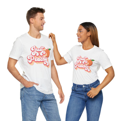 Just Peachy Unisex Bella Canvas Graphic Tee; Express Delivery available