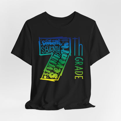 7th Grade Celebration Short Sleeve Tee, Middle School, School Year, Seventh grade