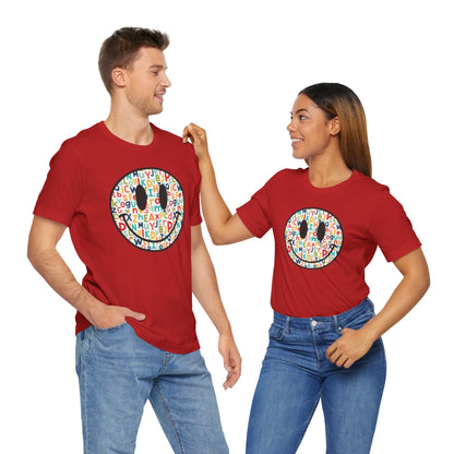 Alphabet Smiley Face Tee - Colorful and Cute - Express Delivery available