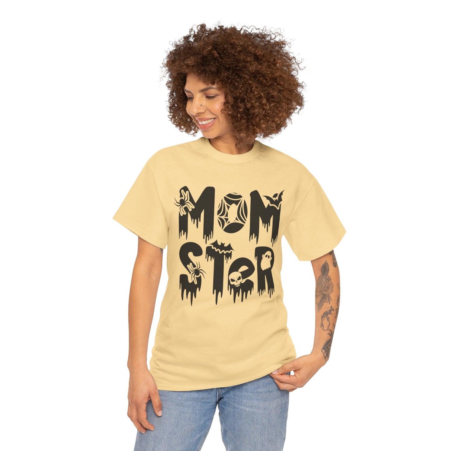 Momster Tee, Halloween Shirt, Trick-or-Treat, Unisex Heavy Cotton Tee,