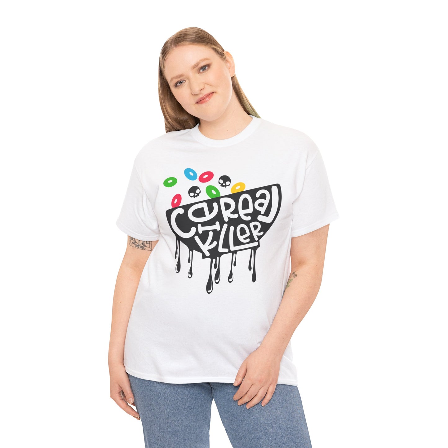 Cereal Killer Tee - Fruity Skull Edition - Adult Unisex Tee - Express Delivery Available