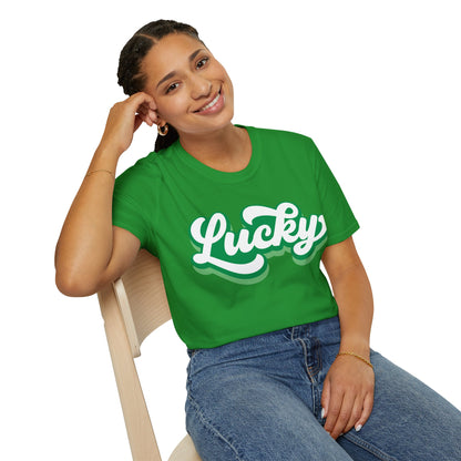 Cursive Lucky St Patrick's Day T-Shirt