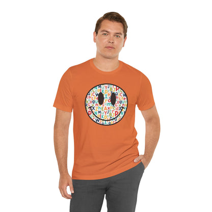 Alphabet Smiley Face Tee - Colorful and Cute - Express Delivery available