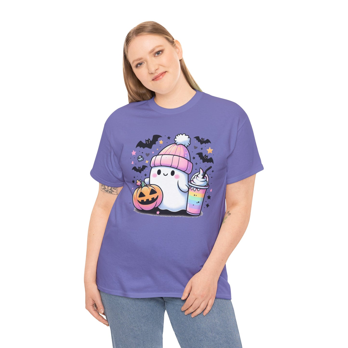 Pretty in Pastel - Cute Ghost - Halloween Shirt - Adult Unisex Tee -