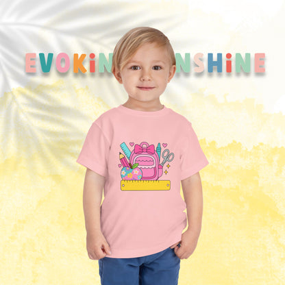 Custom Girls Back-to-School Toddler Tee, Preschool, Kindergarten, MDO, School Shirt, Backpack, Bookbag, Personalize