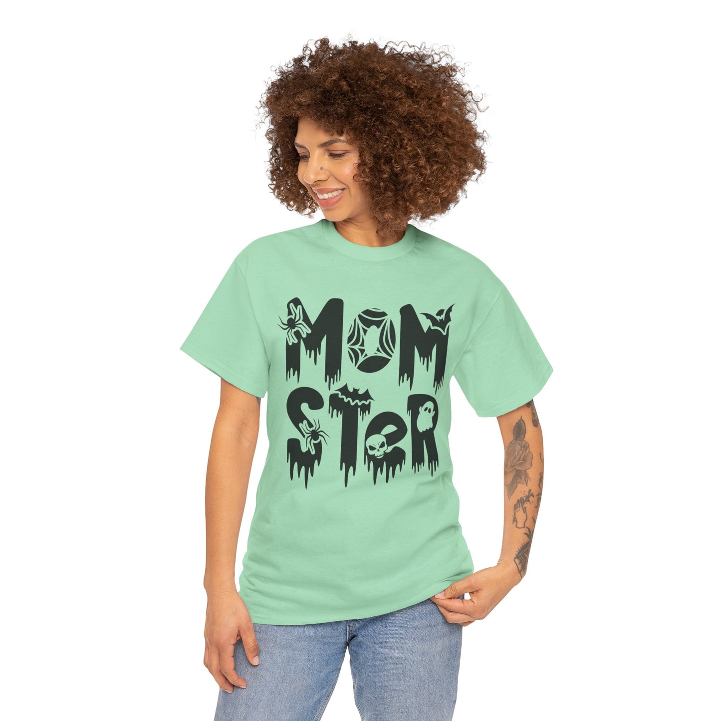 Momster Tee, Halloween Shirt, Trick-or-Treat, Unisex Heavy Cotton Tee,