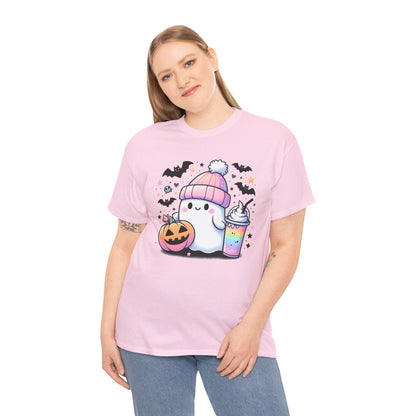 Pretty in Pastel - Cute Ghost - Halloween Shirt - Adult Unisex Tee -