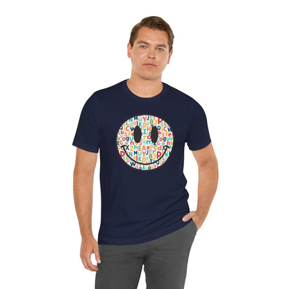 Alphabet Smiley Face Tee - Colorful and Cute - Express Delivery available