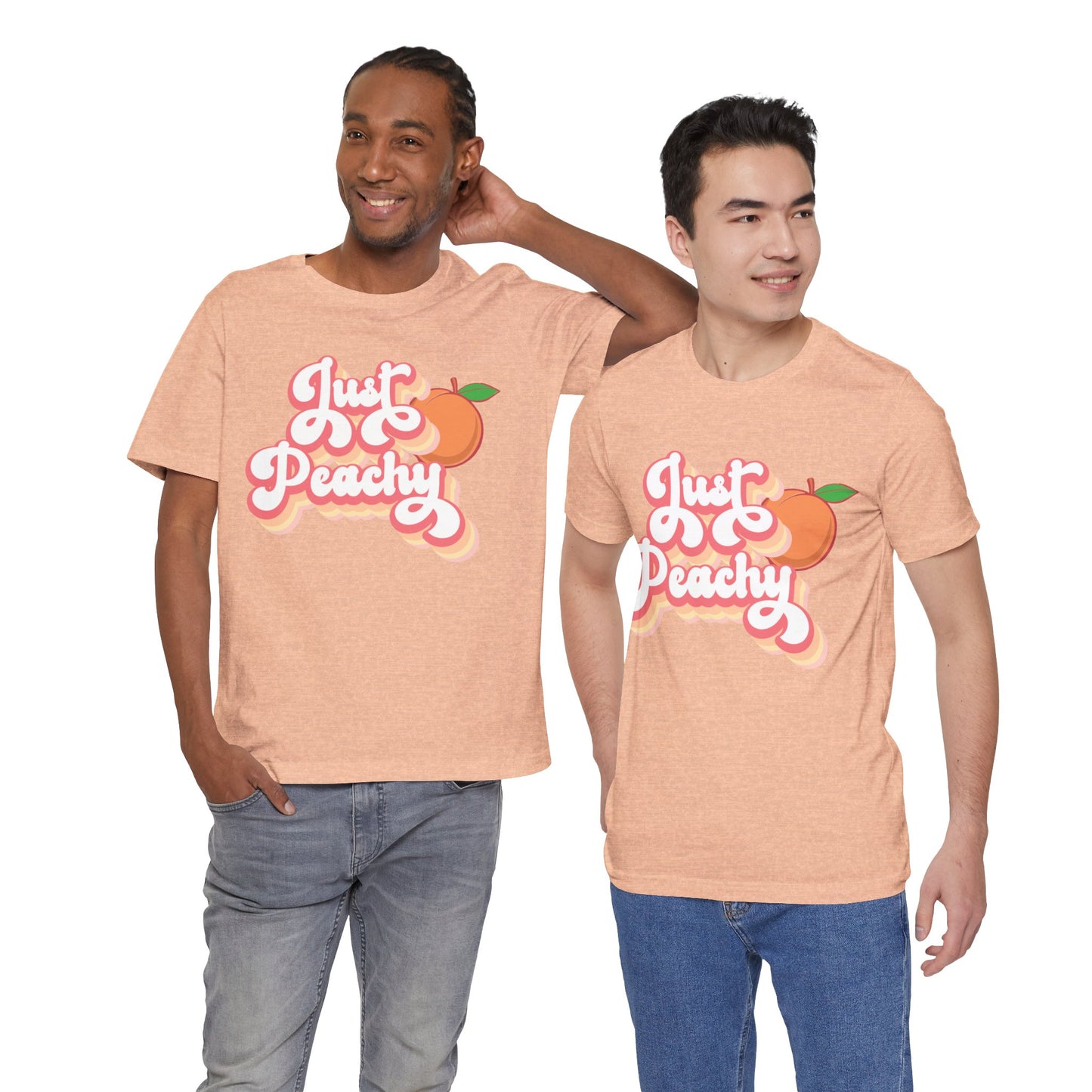 Just Peachy Unisex Bella Canvas Graphic Tee; Express Delivery available