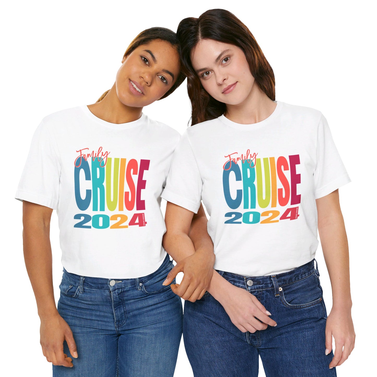 Family Cruise 2024, Multi Color Font, Adult, Unisex Jersey Short Sleeve Tee, Matching Family Vacation Shirt,