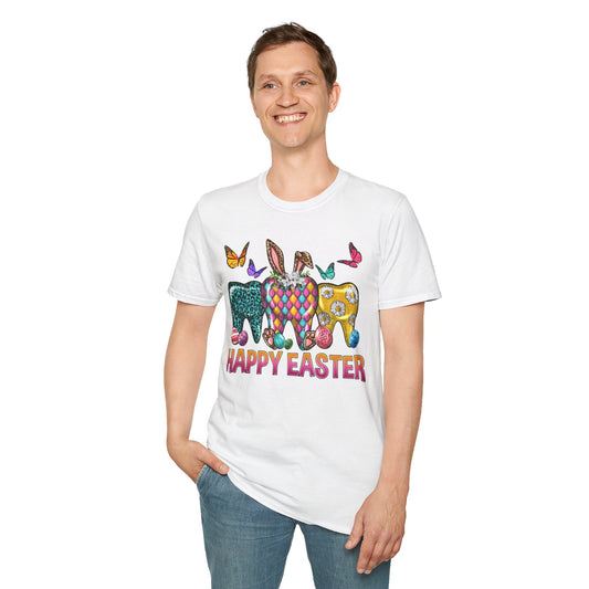 Happy Easter Colorful Elephant Unisex Softstyle T-Shirt