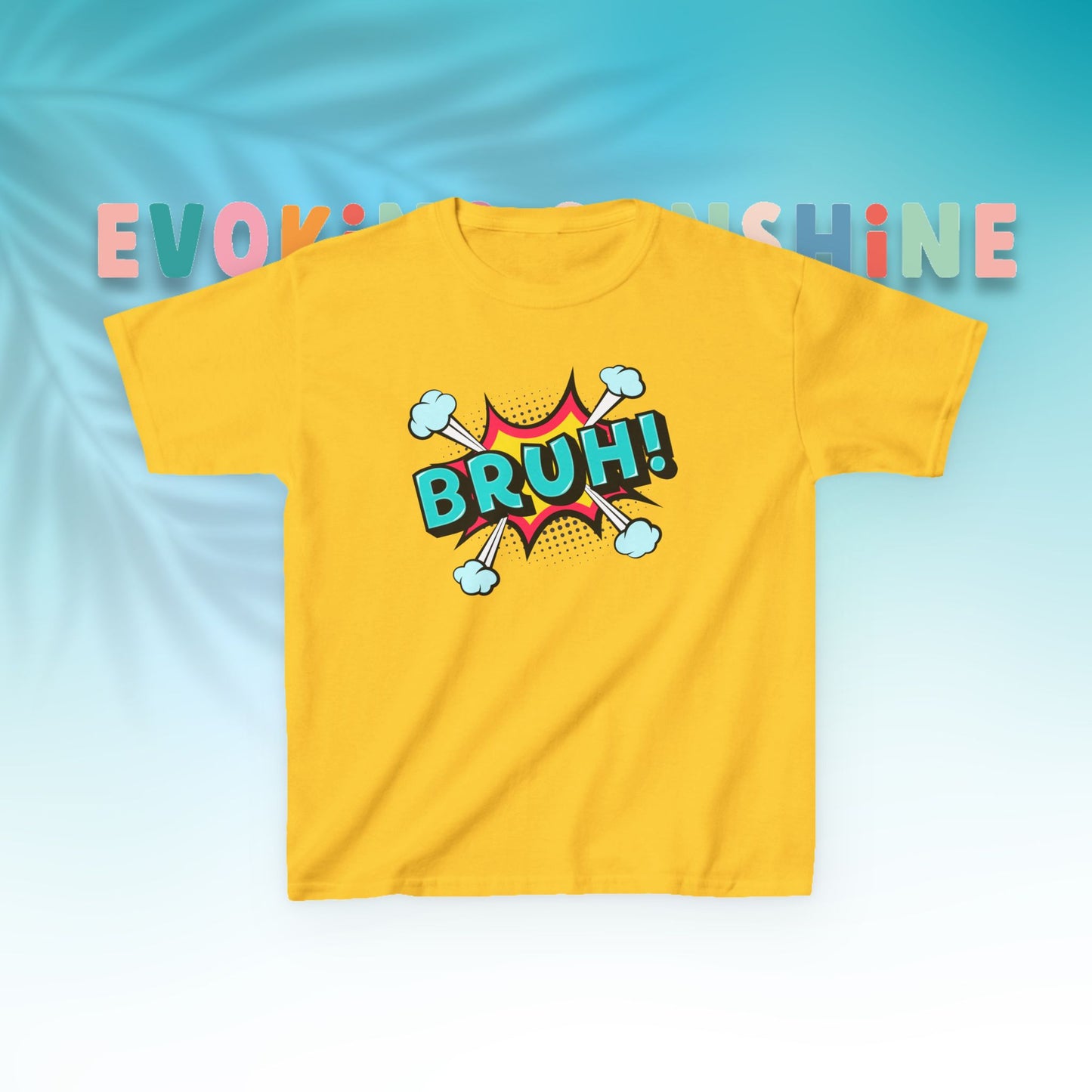 Fun Kids Graphic Tee - BRUH! Comic Style Shirt, Youth Apparel, Gift for Boys, Streetwear, Summer Vibes, Birthday, Everyday Wear