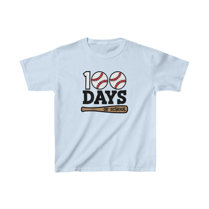 100 Day of School Baseball T-Shirt, School Spirt, Youth shirt, Baseball and bat