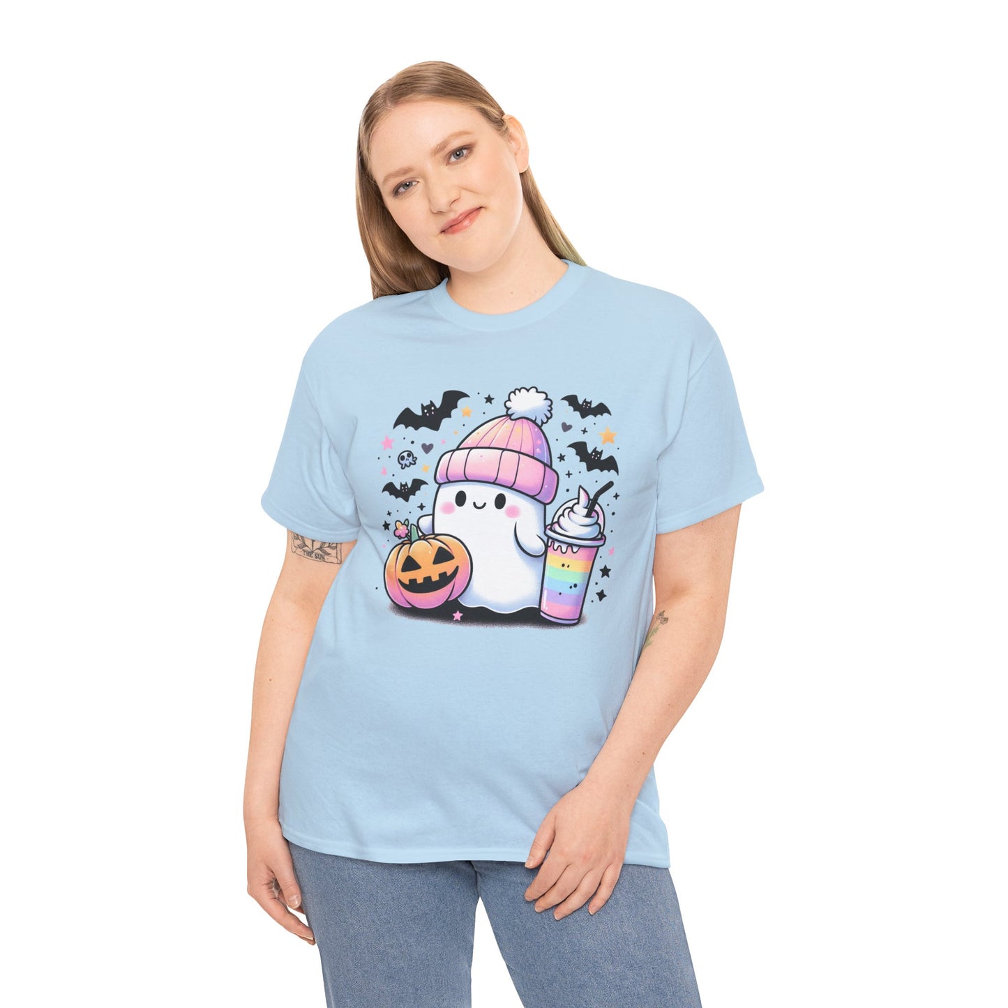 Pretty in Pastel - Cute Ghost - Halloween Shirt - Adult Unisex Tee -