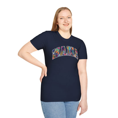 Floral "MAMA" Shirt – Bold, Bright, and Beautiful - Unisex Softstyle T-Shirt