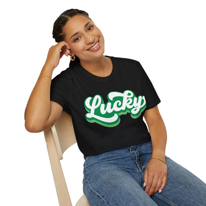 Cursive Lucky St Patrick's Day T-Shirt