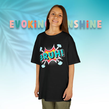Fun Kids Graphic Tee - BRUH! Comic Style Shirt, Youth Apparel, Gift for Boys, Streetwear, Summer Vibes, Birthday, Everyday Wear