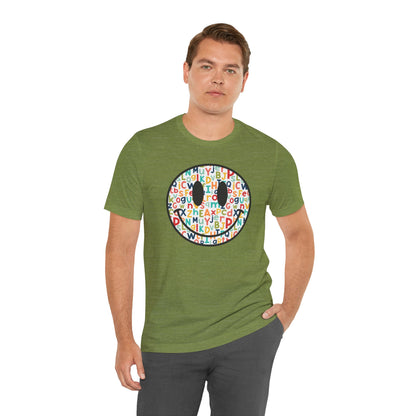 Alphabet Smiley Face Tee - Colorful and Cute - Express Delivery available