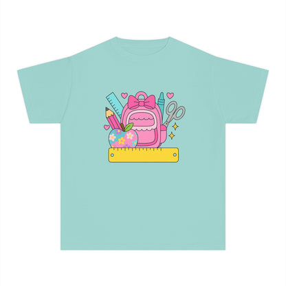 Personalized Cute Back To School Youth Tee, Personalized Girl Shirt, Kids Graphic Tee, Student Shirt