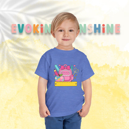 Custom Girls Back-to-School Toddler Tee, Preschool, Kindergarten, MDO, School Shirt, Backpack, Bookbag, Personalize
