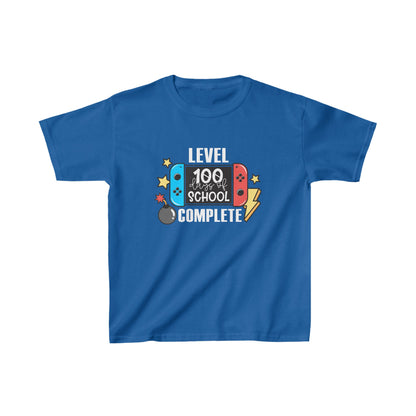 Level 100 Days Unlocked Shirt – Power Up Your Celebration! - Celebration School Shirt - Kids Heavy Cotton™ Tee