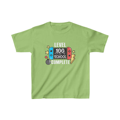 Level 100 Days Unlocked Shirt – Power Up Your Celebration! - Celebration School Shirt - Kids Heavy Cotton™ Tee
