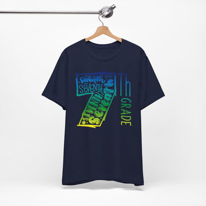 7th Grade Celebration Short Sleeve Tee, Middle School, School Year, Seventh grade