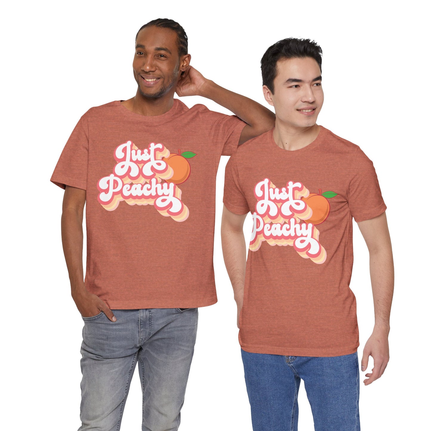 Just Peachy Unisex Bella Canvas Graphic Tee; Express Delivery available