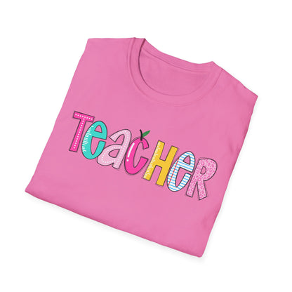 Colorful Teacher T-Shirt, Gift for Teachers, Cute Appreciation Shirt, Back to School Tee, Classroom Outfit, Teacher Gifts