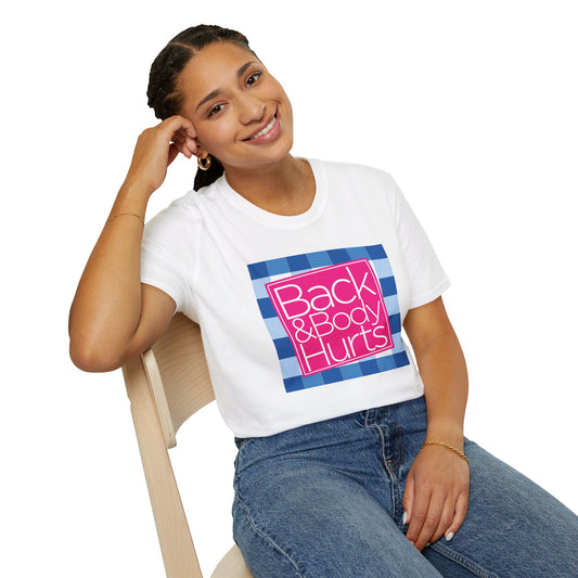 'Back & Body Hurts' Shirt – A Hilarious Play on the Classic Store Logo