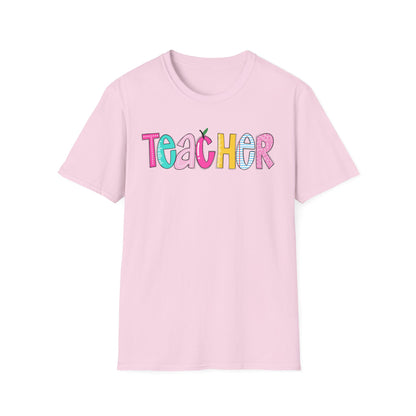 Colorful Teacher T-Shirt, Gift for Teachers, Cute Appreciation Shirt, Back to School Tee, Classroom Outfit, Teacher Gifts