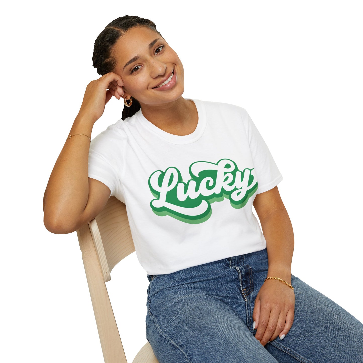 Cursive Lucky St Patrick's Day T-Shirt