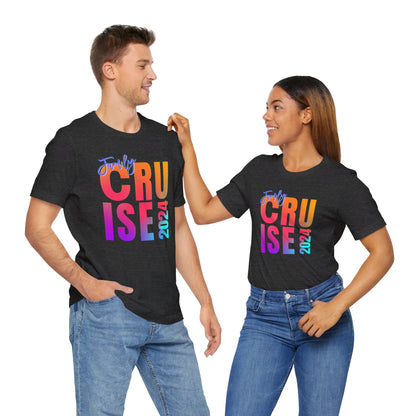 Family Cruise  2024, Adult, Unisex Jersey Short Sleeve Tee, Express Delivery available