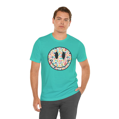 Alphabet Smiley Face Tee - Colorful and Cute - Express Delivery available