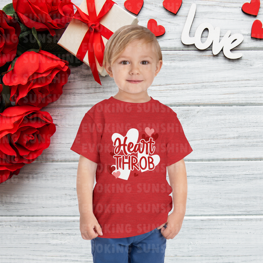 Heart Throb Toddler Valentine's Tee, Heart Tee, Toddler Shirt, Valentine's Day Kids Tee, Love Tee, Valentine's Toddler Shirt