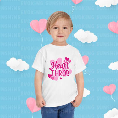 Heart Throb Toddler Valentine's Tee, Heart Tee, Toddler Shirt, Valentine's Day Kids Tee, Love Tee, Valentine's Toddler Shirt