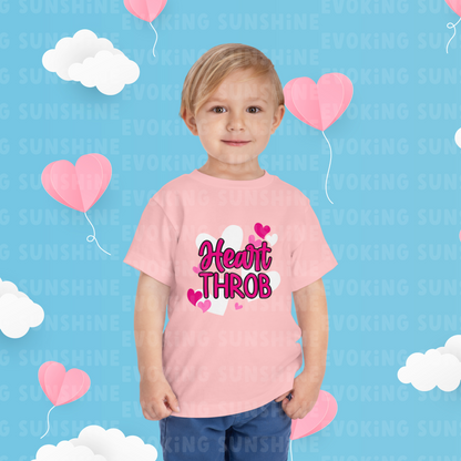 Heart Throb Toddler Valentine's Tee, Heart Tee, Toddler Shirt, Valentine's Day Kids Tee, Love Tee, Valentine's Toddler Shirt