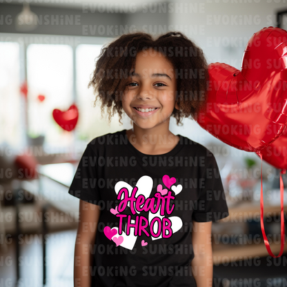 Heart Throb Valentine's Kids Softstyle Tee, Youth T-Shirt, Children's Valentine Shirt, Love Heart Design, Cute Valentine Gift