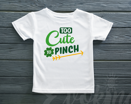 Too Cute to Pinch Toddler Shirt, St. Patrick's Day