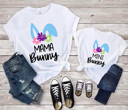 Mama Bunny Easter Unisex T-Shirt, Mommy and Me Matching Shirts, Rabbit Family Tee, Easter Bunny Shirt, Easter Gift for Mom