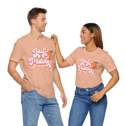 Just Peachy Unisex Bella Canvas Graphic Tee; Express Delivery available