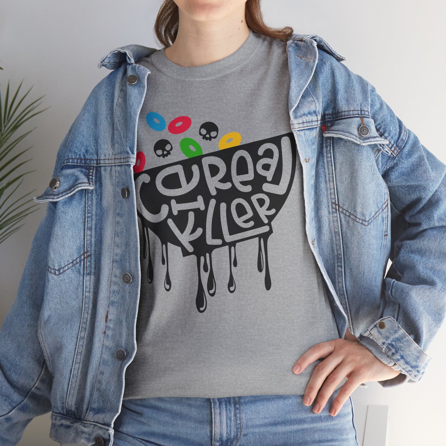 Cereal Killer Tee - Fruity Skull Edition - Adult Unisex Tee - Express Delivery Available