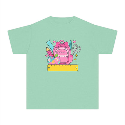 Personalized Cute Back To School Youth Tee, Personalized Girl Shirt, Kids Graphic Tee, Student Shirt
