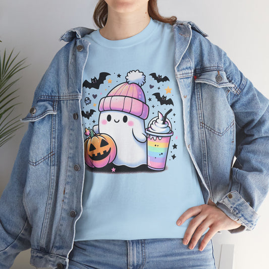 Pretty in Pastel - Cute Ghost - Halloween Shirt - Adult Unisex Tee -