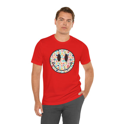 Alphabet Smiley Face Tee - Colorful and Cute - Express Delivery available